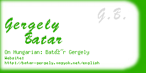 gergely batar business card